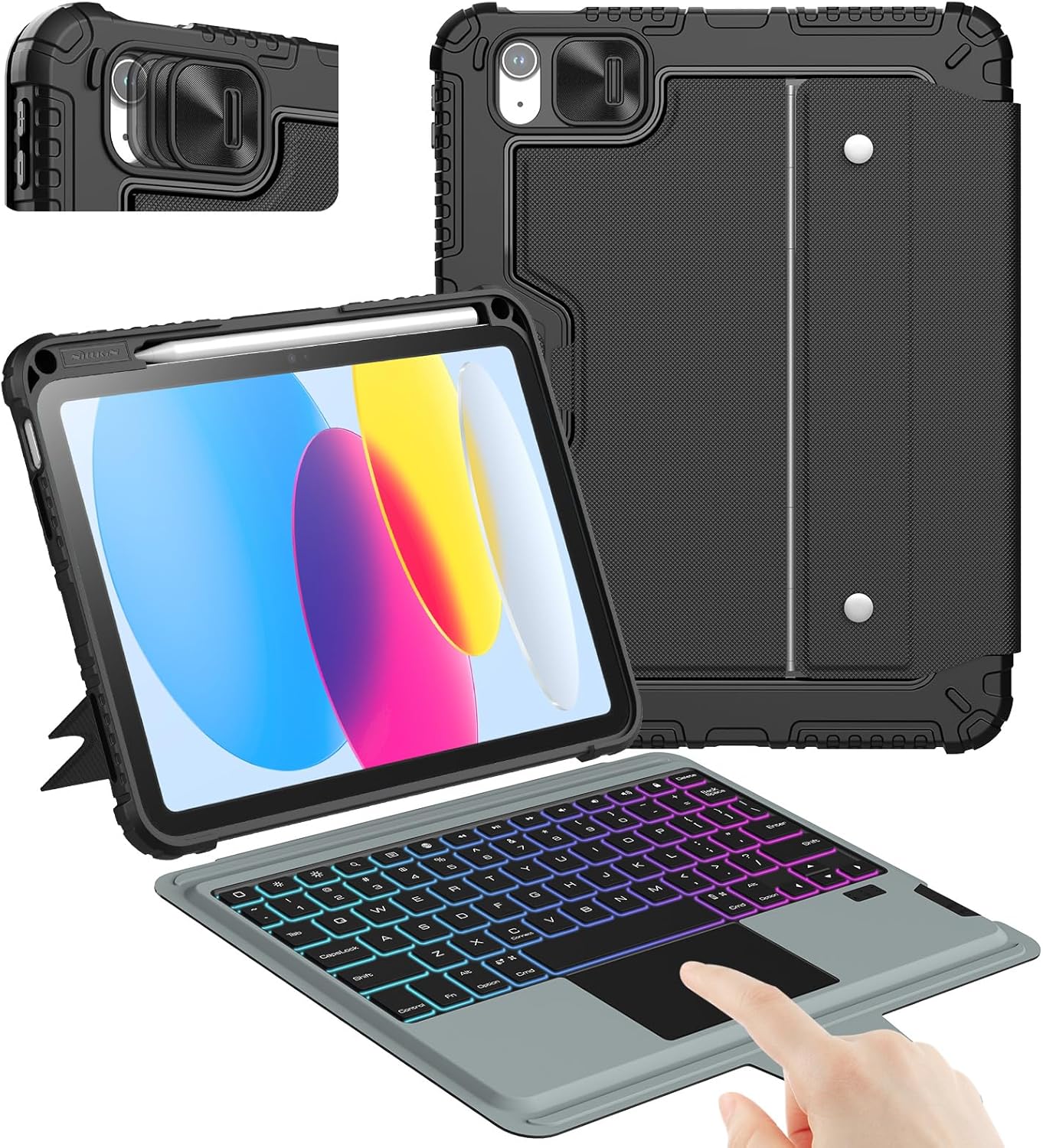 Nillkin iPad A16 Keyboard Case - Versatile, Backlit, Rugged