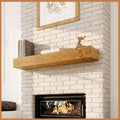 Avana Floating Fireplace Mantel 48 in - Rustic Natural Wood Shelf