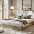 GarveeHome King Size Wood Platform Bed Frame - Modern Minimalist