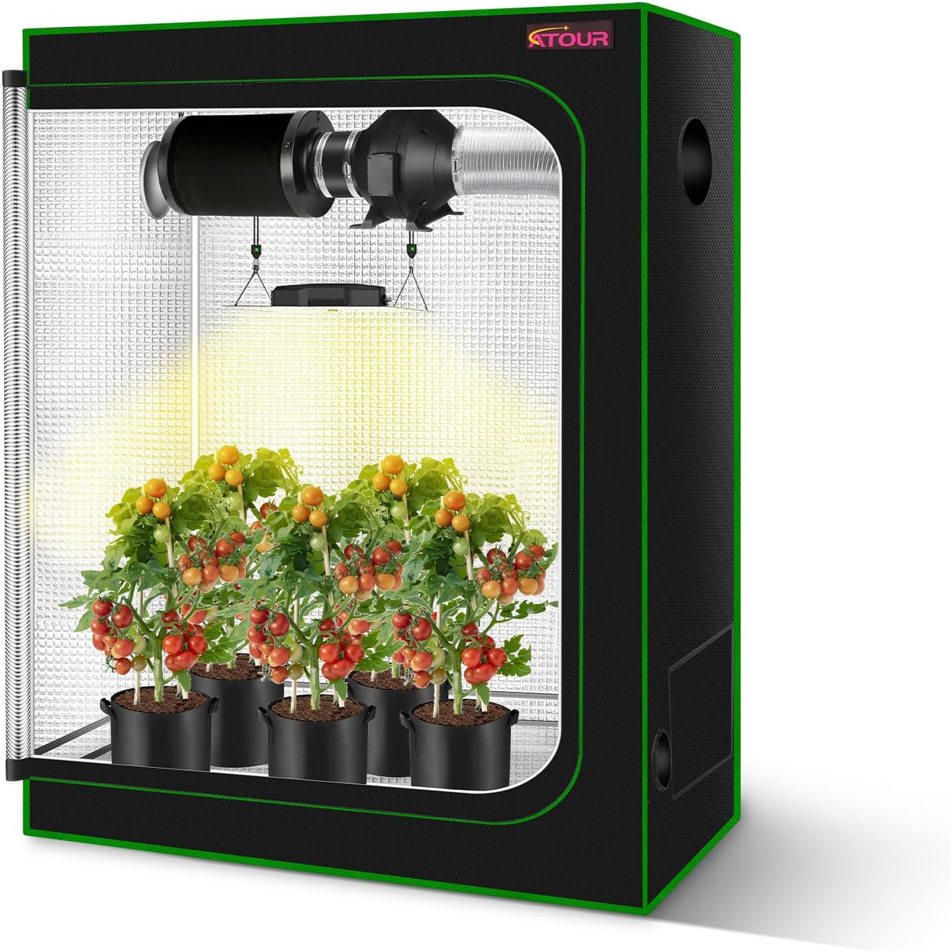 ATOUR 48x24x60 Grow Tent for Indoor Plant Growing with Window