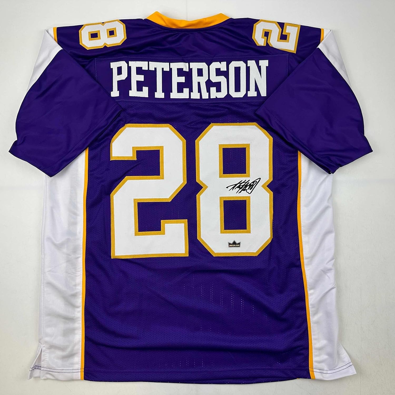Facsimile Autographed Adrian Peterson Purple Jersey for Men XL