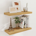 24 Inch Floating Shelves for Wall - Deep Oak Shelf for Display