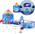 PigPigPen 3pc Kids Play Tent Set for Boys with Tunnel and Ball Pit