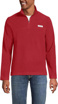 Lands' End Men's Fleece Quarter Zip Pullover for All-Weather Wear