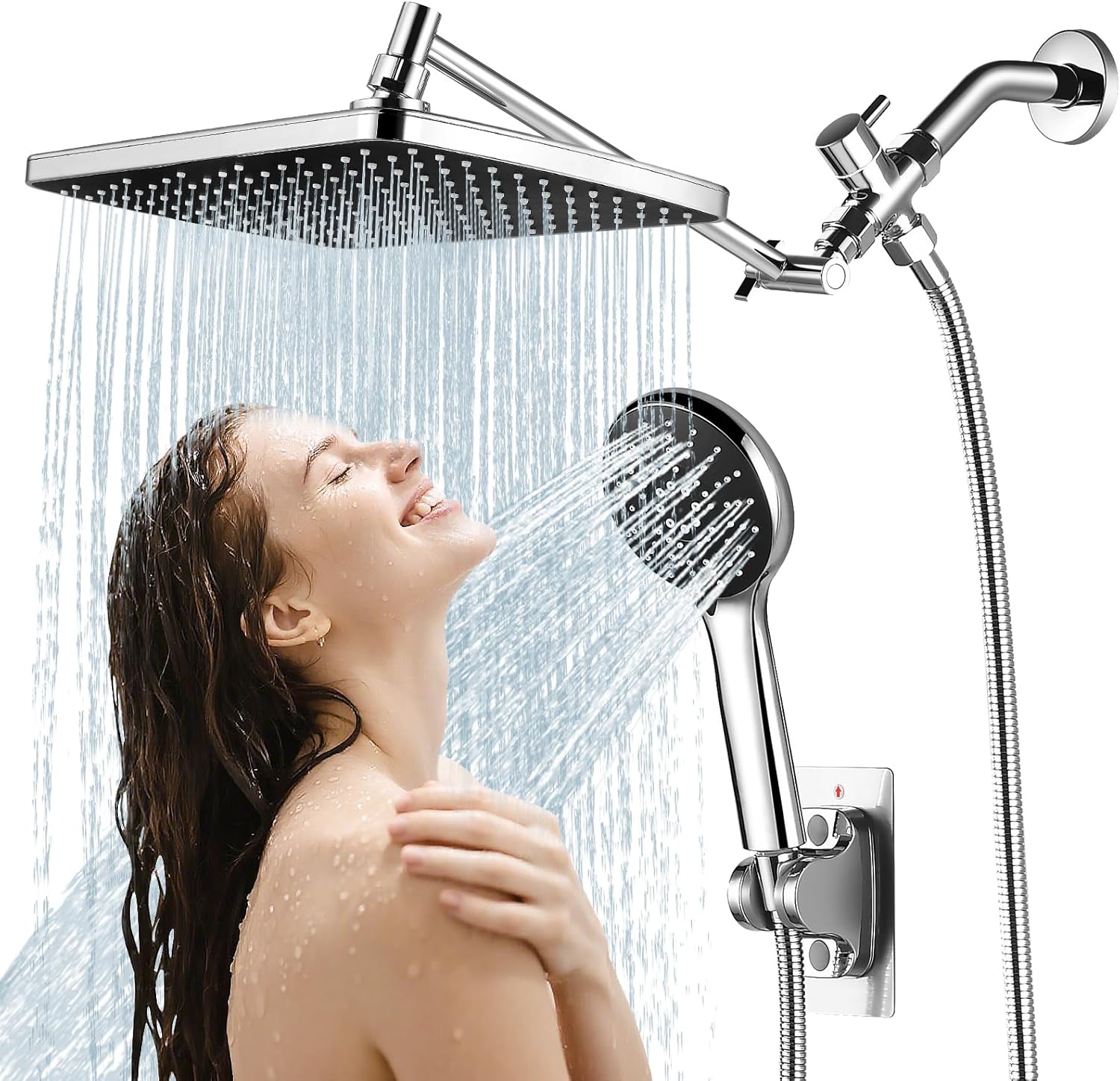 Shower Head with Handheld Combo for Luxurious Rain Experience