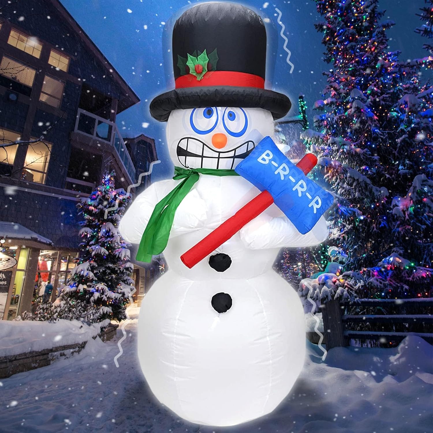 Animated Snowman Inflatable for Holiday Decor by DearSun