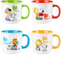 Peanuts Snoopy Gentle Reminders 21oz Camper Mug Set - Cheerful 4-Pack