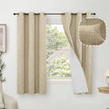 Linen Blackout Curtains for Bedroom Narrow Window - Complete Light