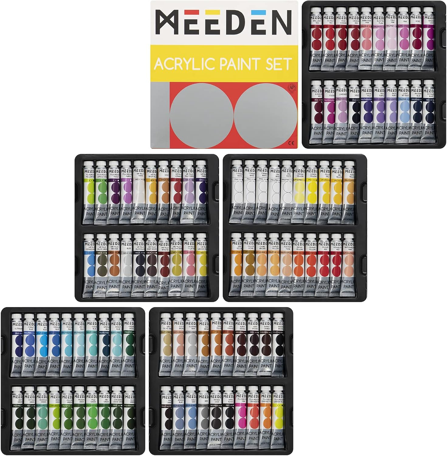 MEEDEN Heavy Body Acrylic Paints Set for Vibrant Art Creations