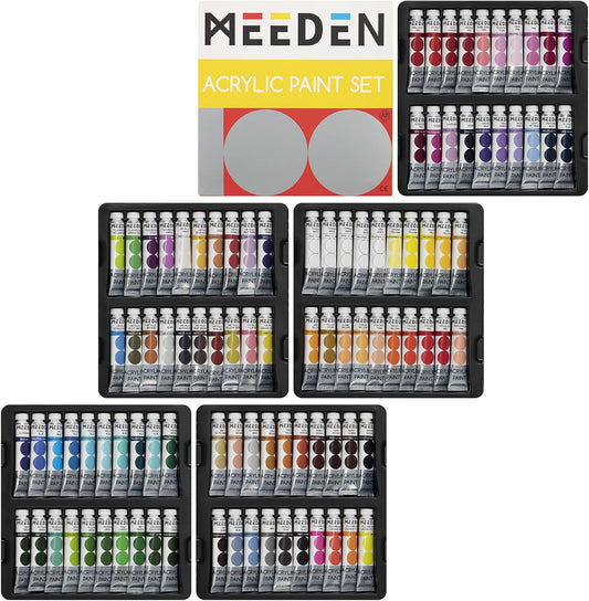 MEEDEN Heavy Body Acrylic Paints Set for Vibrant Art Creations