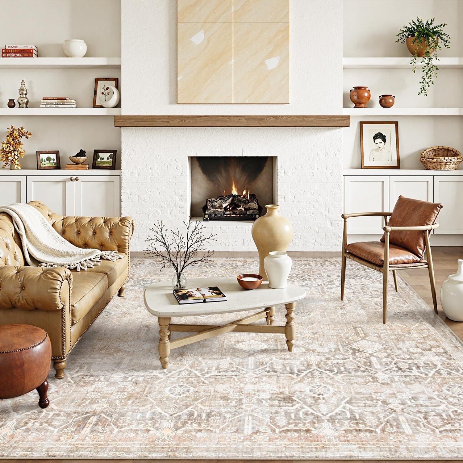 Collive Large Area Rug 10x14 for Living Room - Soft & Non-Slip