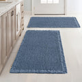 MIULEE Set of 2 Waffle Bathroom Rugs - Soft, Absorbent Bath Mats