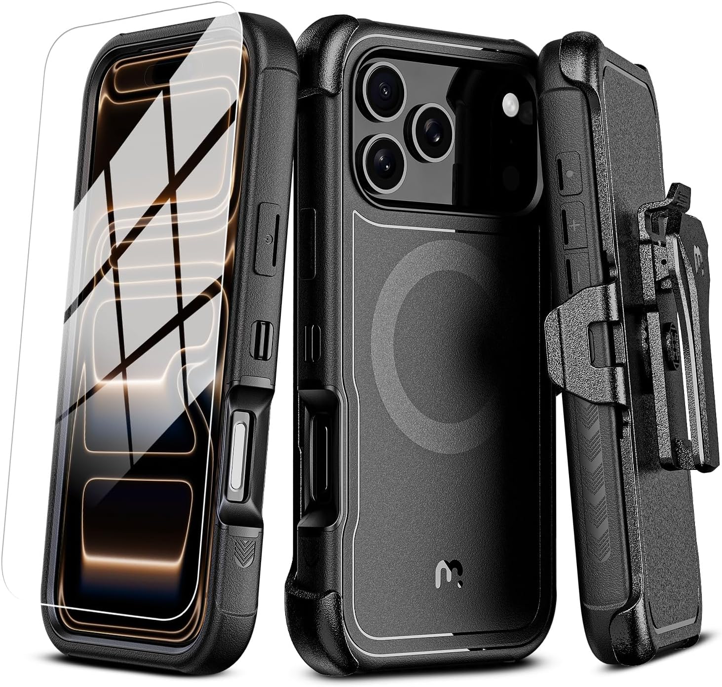 Rugged Protection for iPhone 17 Pro Case with Holster Clip