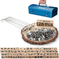 128Pcs Mini 1ft Branding Irons Assorted Characters - Versatile DIY Set