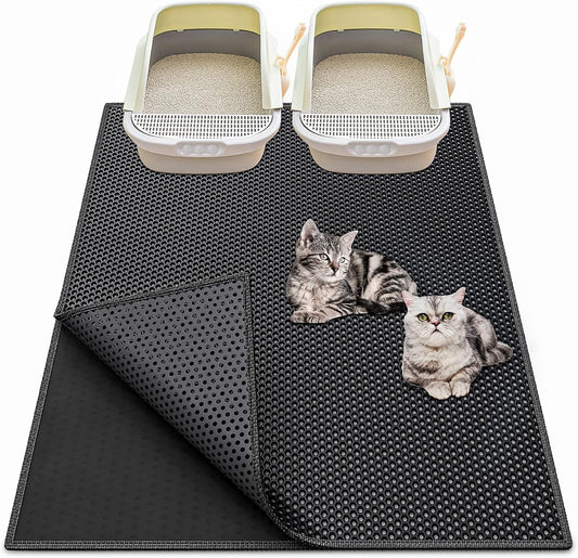 Large Easy-Clean Cat Litter Mat - Urine & Waterproof!