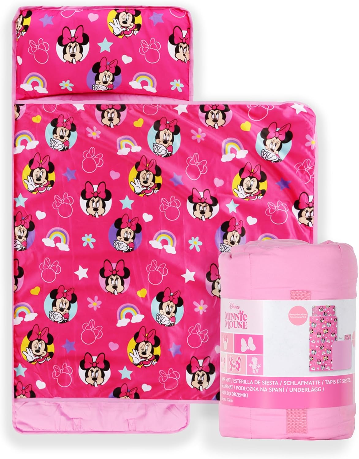 Minnie Mouse Kids Nap Mat with Pillow & Blanket for Travel