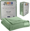 Micro Flannel King Size Blanket Clover - Lightweight All-Seasons