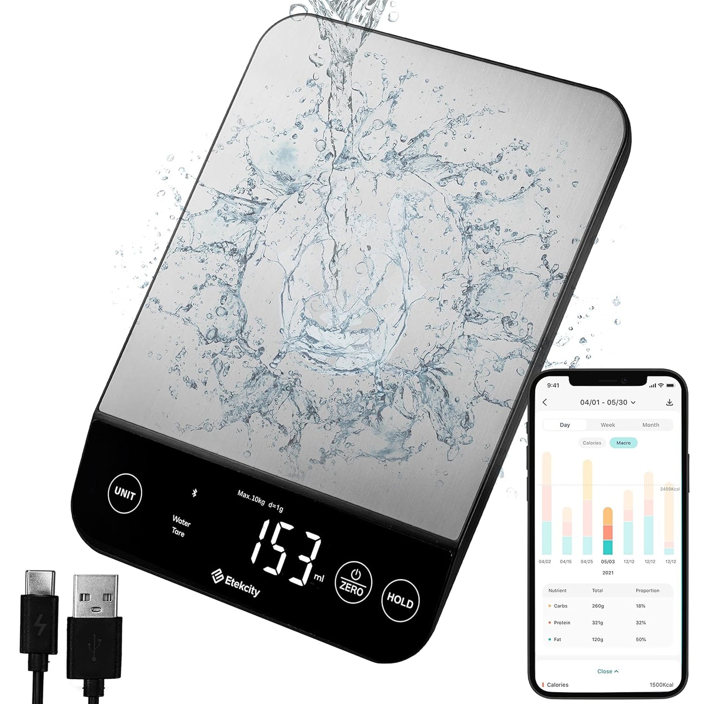 Etekcity Smart Food Scale for Calorie Counting and Cooking