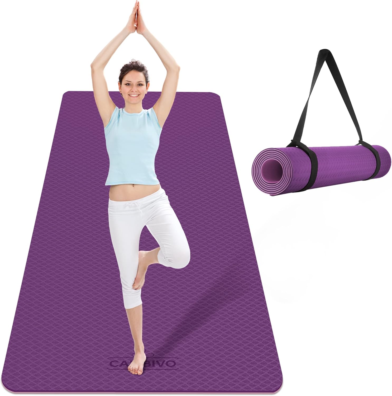 Extra Wide Non-Slip Yoga Mat - Max Comfort!