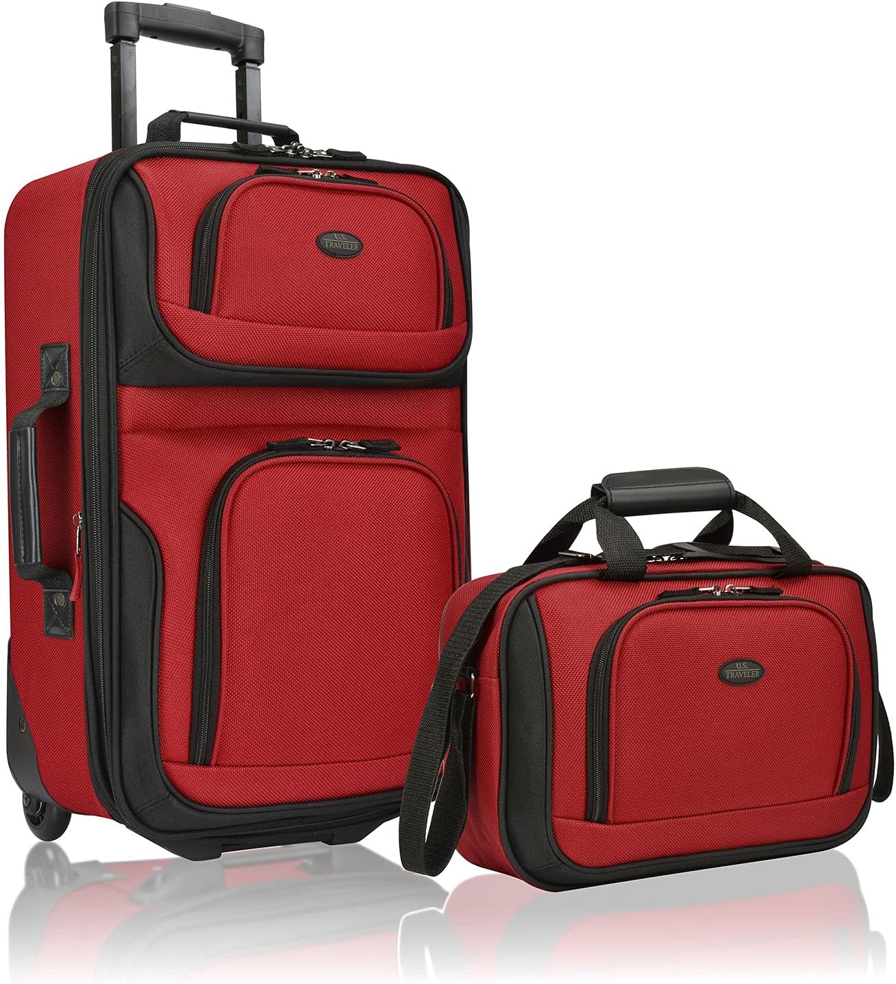 U.S. Traveler Rio Rugged Fabric Expandable Carry-on Luggage Set