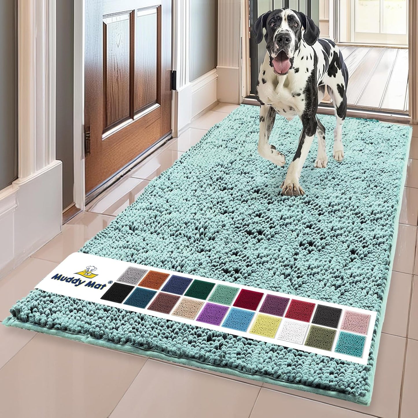 Muddy Mat Super Absorbent Microfiber Dog Door Mat for Paws