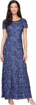 Alex Evenings Women's Long Rosette Mother of The Bride (Style B8HJ)