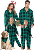 SWOMOG Matching Family Christmas Pajamas Set - Warm Milk Silk PJs