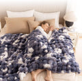 Cozy Faux Fur Throw Blanket for Bed - Soft Thick Plush 60 x 80
