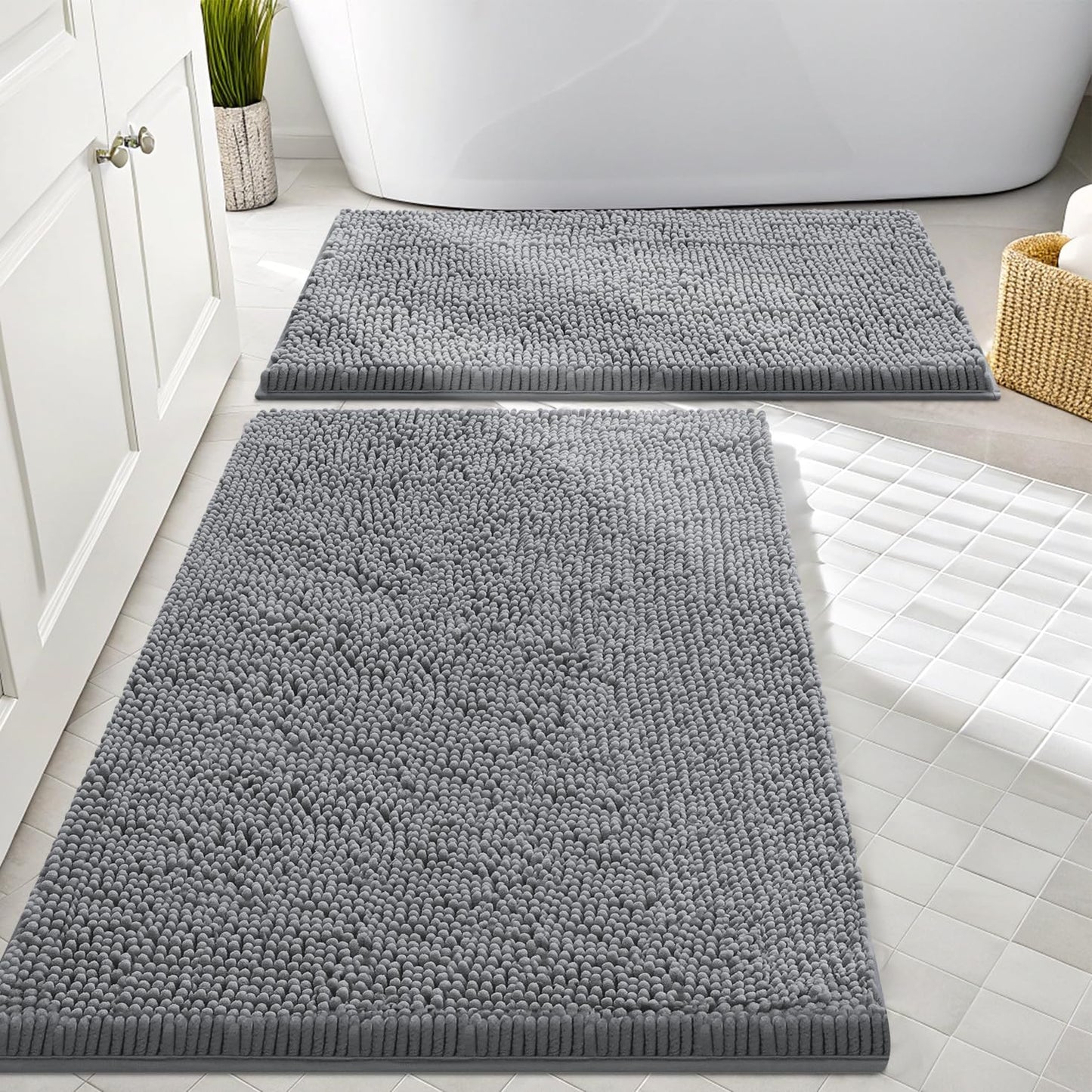 Smiry Bathroom Rugs Sets 2 Piece for Soft Absorbent Comfort