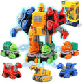 Fajiabao Dinosaur 5-in-1 Transforming Toys for Boys 4-6 - Buildable