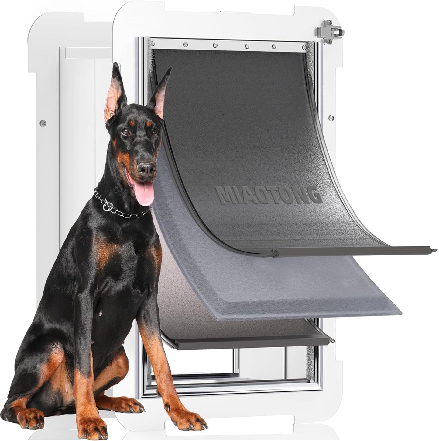 MIAOTONG 3-Flap Dog Door for Wall - Energy-Efficient Insulated