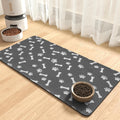 Dog Food Mat Pet Feeding Mat 17in x 34in - Quick Dry, No Stains