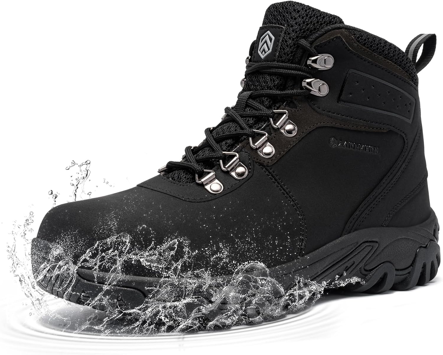 LARNMERN Steel Toe Work Boots for Men - Non Slip Safety Shoes