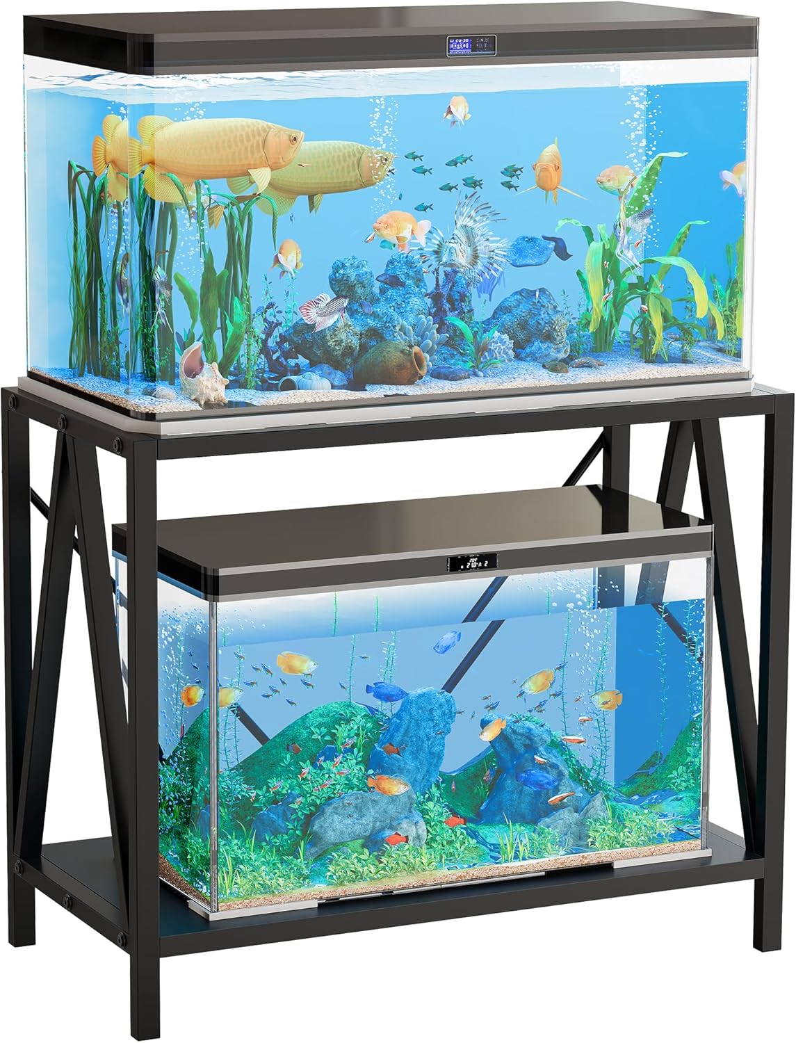 YTAHOME W Shape 40 Gallon Fish Tank Stand for Home Office