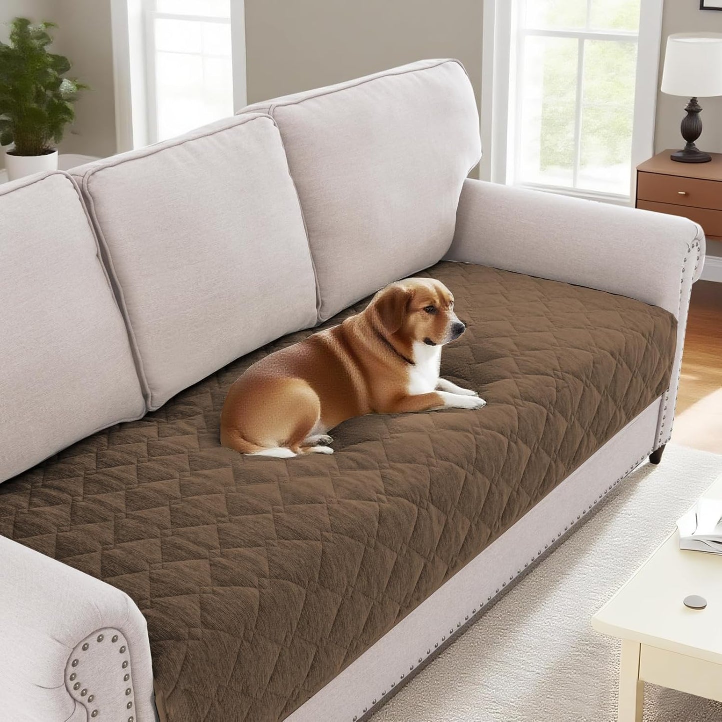 H.VERSAILTEX Couch Cover Chenille Pet Fuzzy Sofa Covers