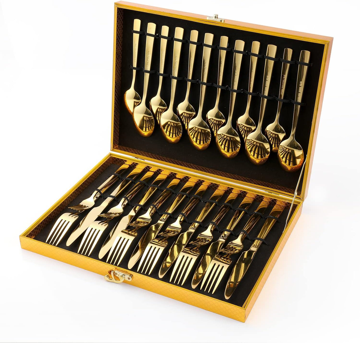 Gold Silverware Set - 30-Piece Flatware Set for 6 People
