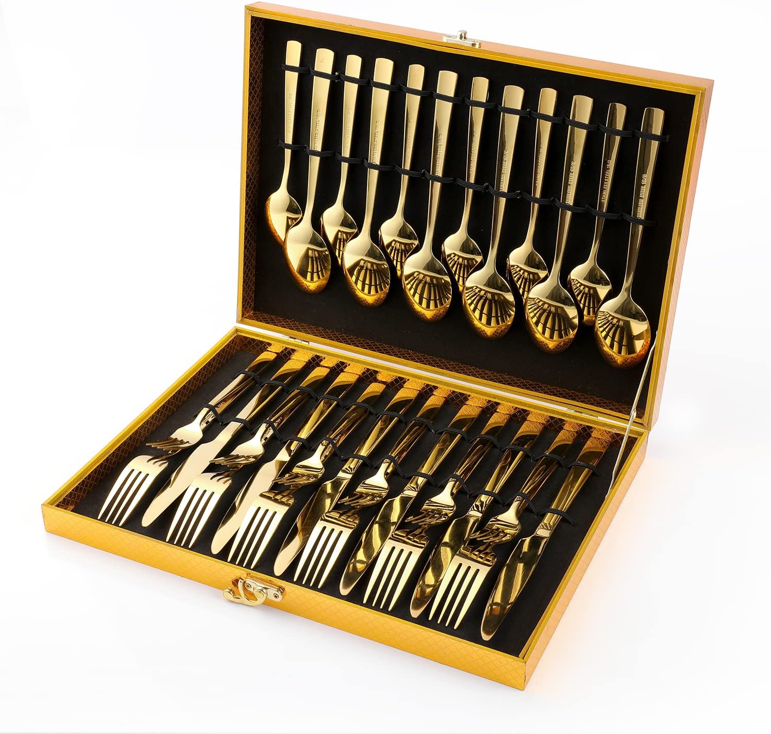 Gold Silverware Set - 30-Piece Flatware Set for 6 People