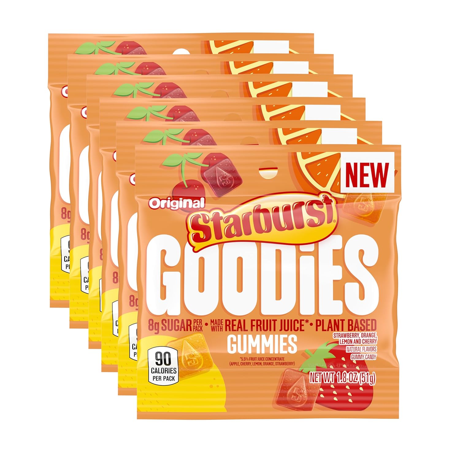 STARBURST GOODIES Original Plant-Based Fruit Gummy Candy