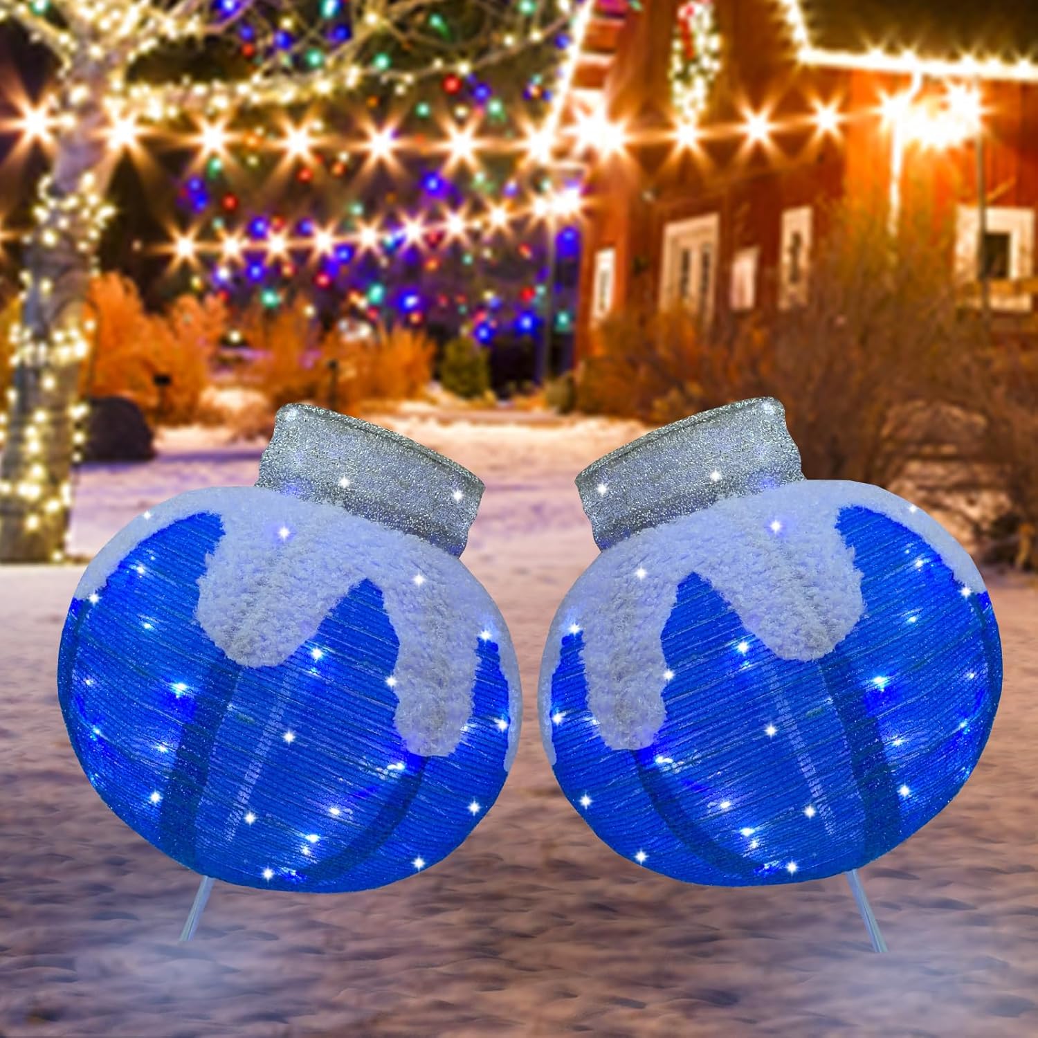 Lighted Christmas Balls Outdoor Decorations for Festive Cheer