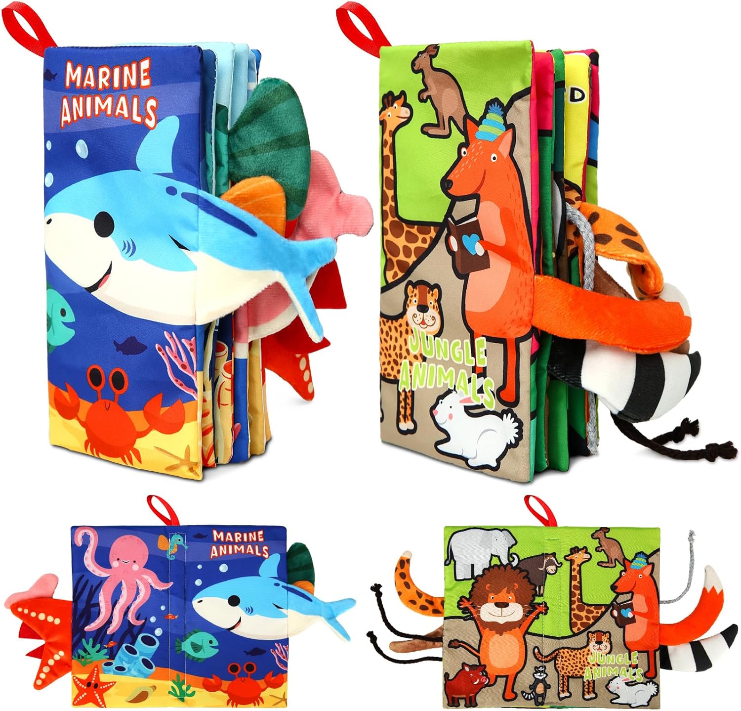 Montessori Baby Cloth Books - Sensory Toys
