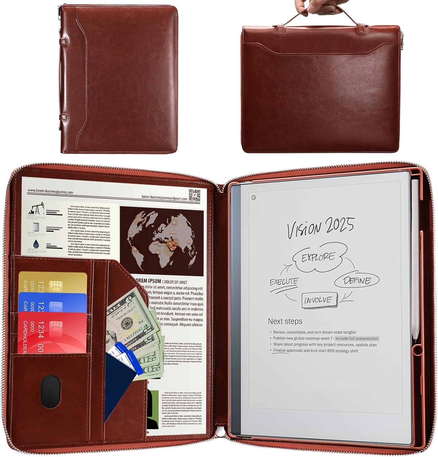Remarkable 2 Case with Zipper & Pen Holder for Business Use