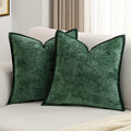 FUTEI Christmas Dark Green Chenille Throw Pillow Covers 26x26 in