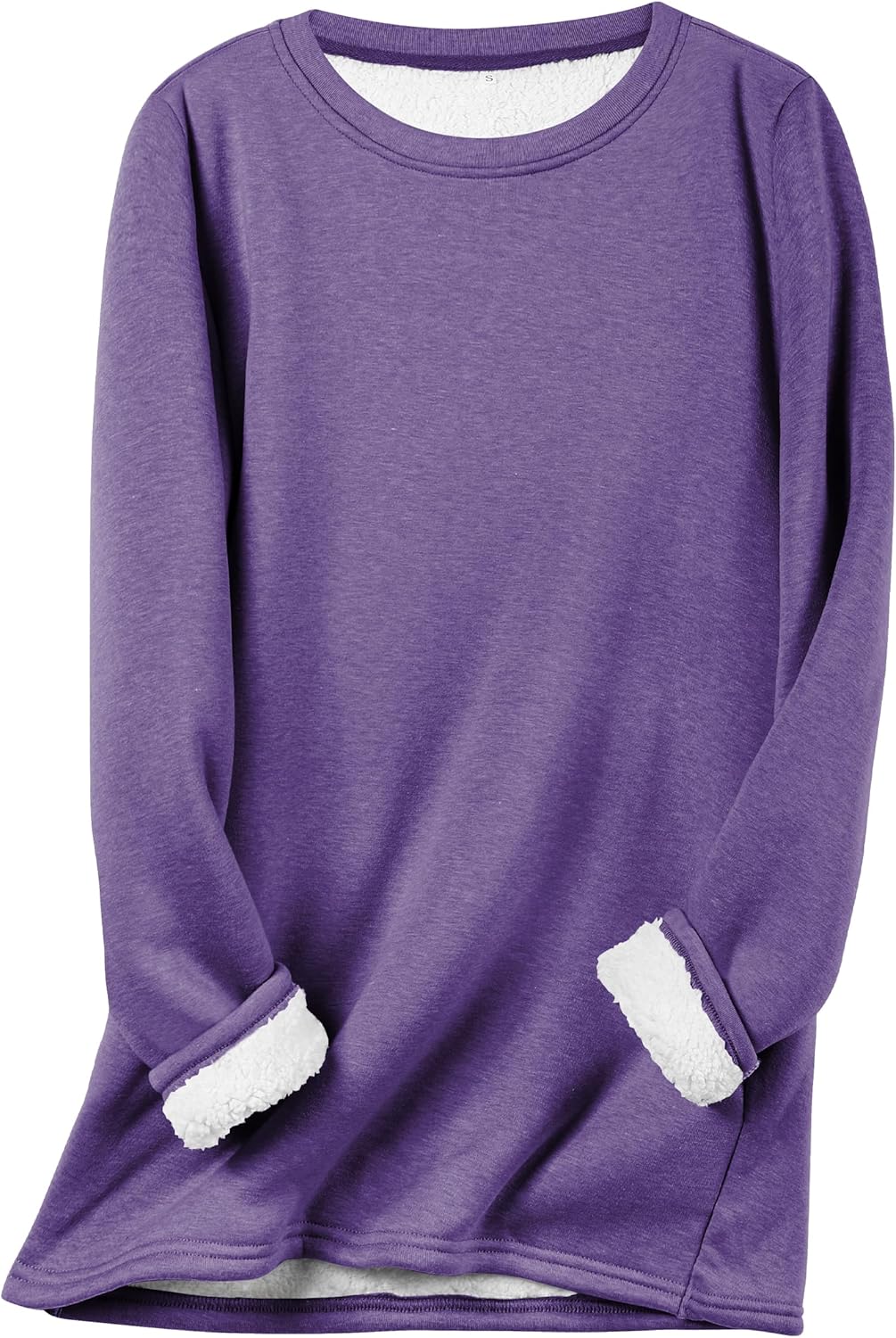 Warm Sherpa Lined Fleece Sweatshirt for Women - Cozy Comfort