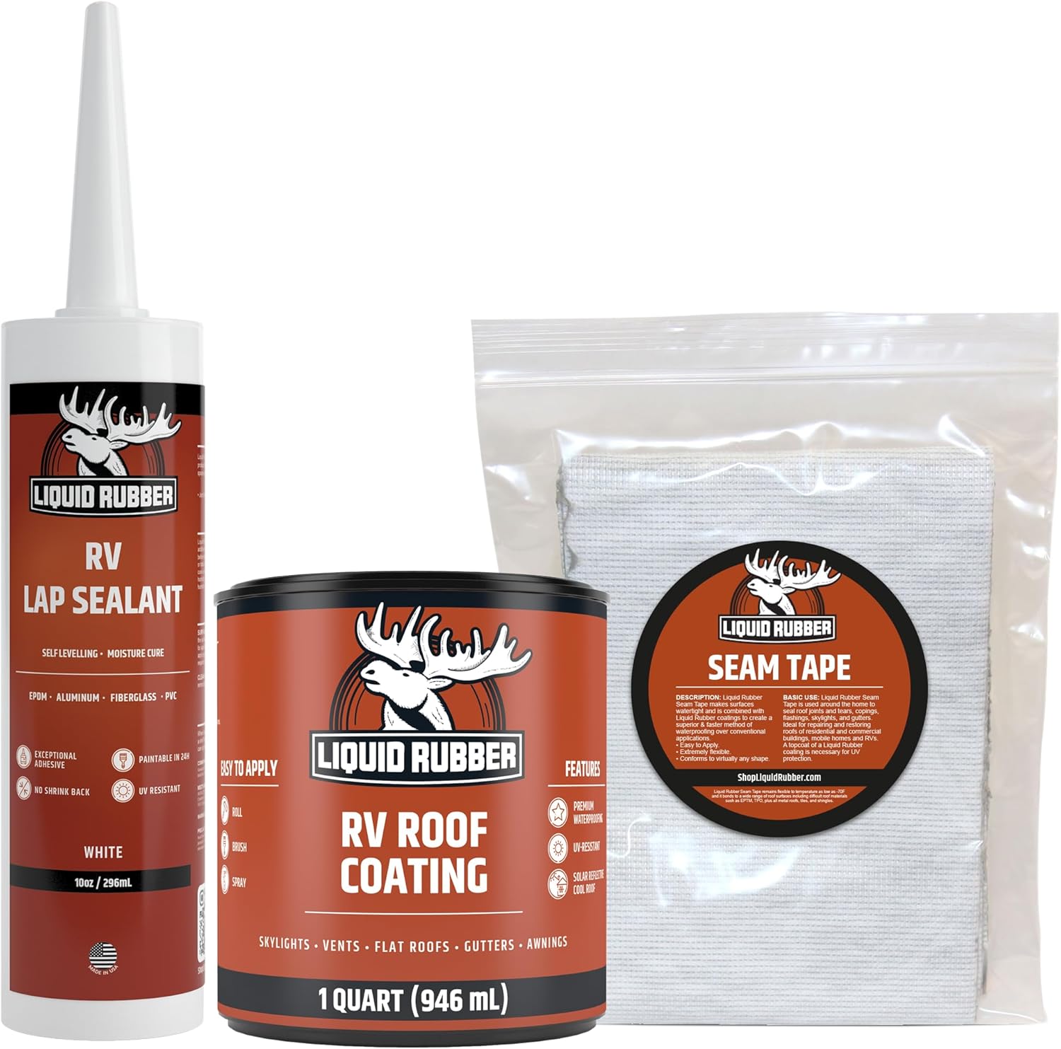 Liquid Rubber RV Roof Coating Kit for Waterproof Trailer Repair