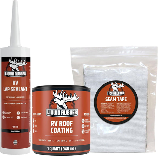 Liquid Rubber RV Roof Coating Kit for Waterproof Trailer Repair