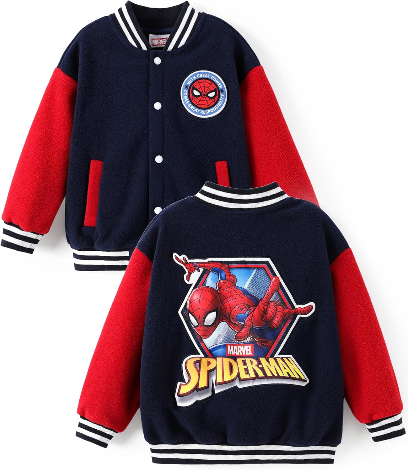 Marvel Spiderman Bomber Jacket for Boys 2-9 Years Old