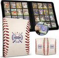 Baseball Card Binder 16 Pocket - Premium 1000+ Card PU Album