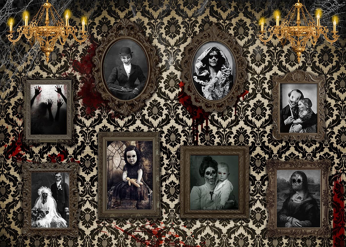 10x8 FT Halloween Horror Gothic Photography Backdrop for Parties