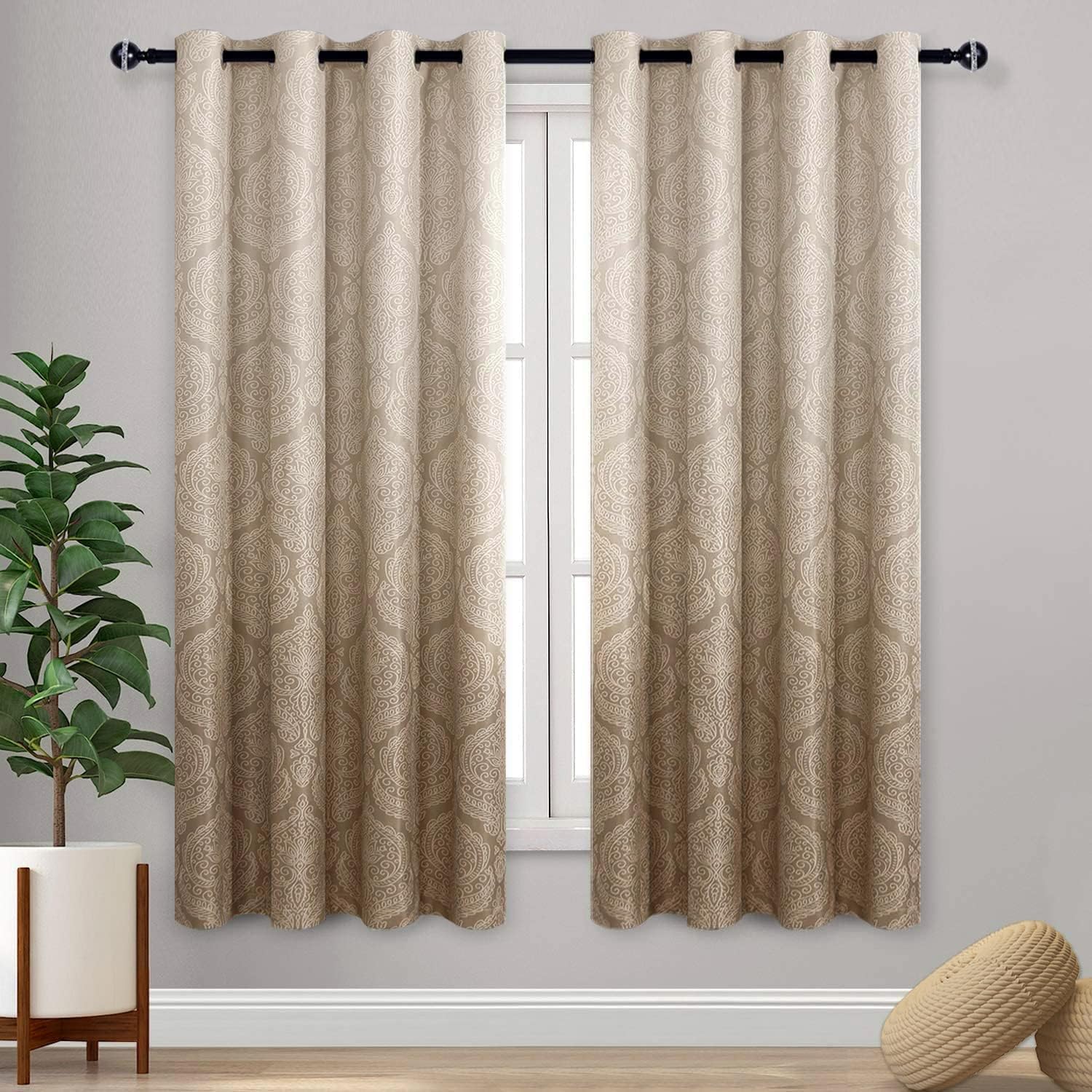 DWCN Ombre Blackout Curtains - Thermal Insulated for Privacy