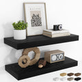 24in Floating Shelves for Wall 2 Pack - Rustic Floating Shelf Set